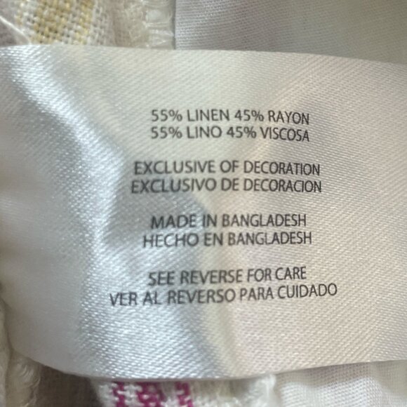 Gap Womens XXL Linen Blend Striped Shorts W/ Side & Back Pockets Elastic Waistba - Picture 10 of 10